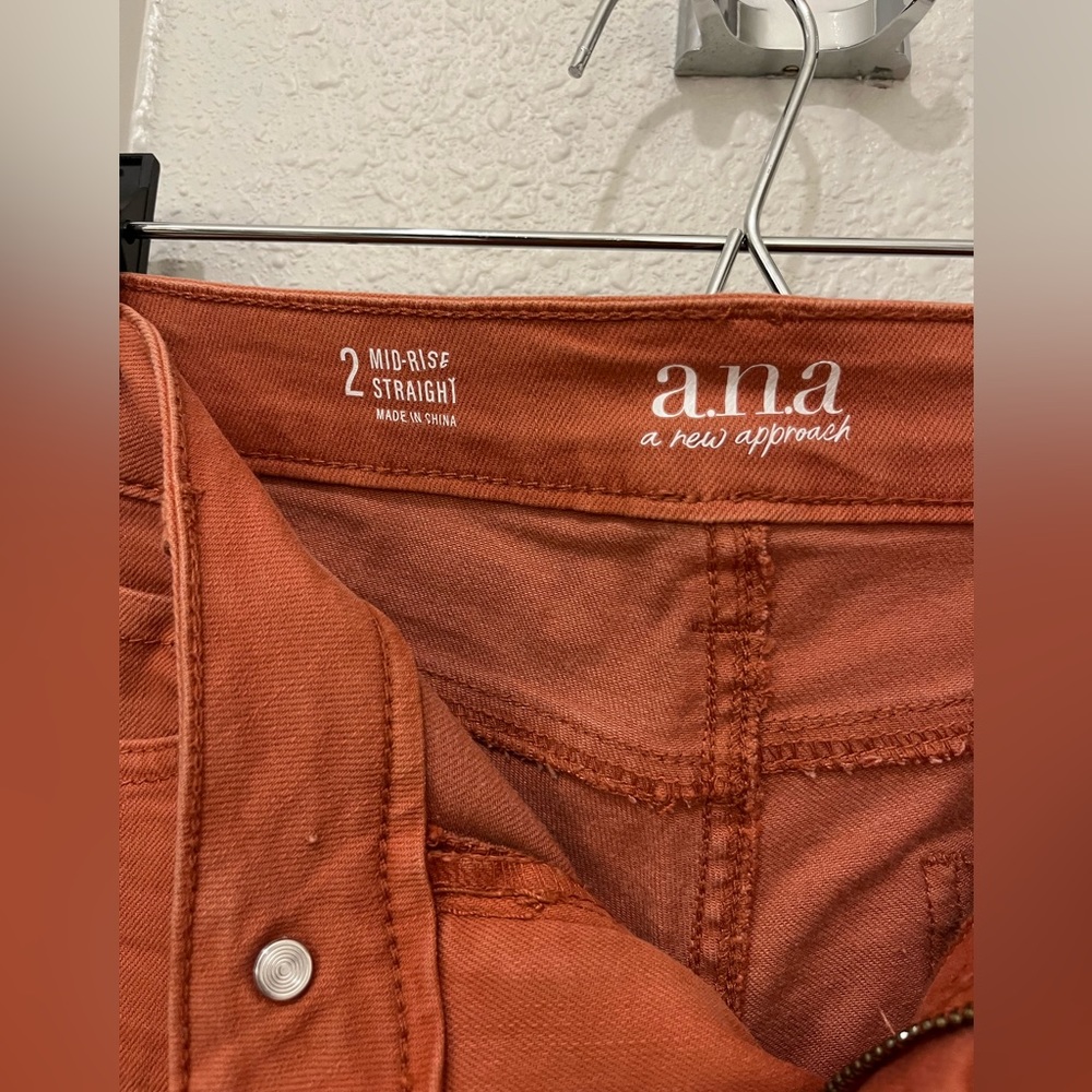 Mid Rise Straight Rust Jeans - Picture 4 of 5